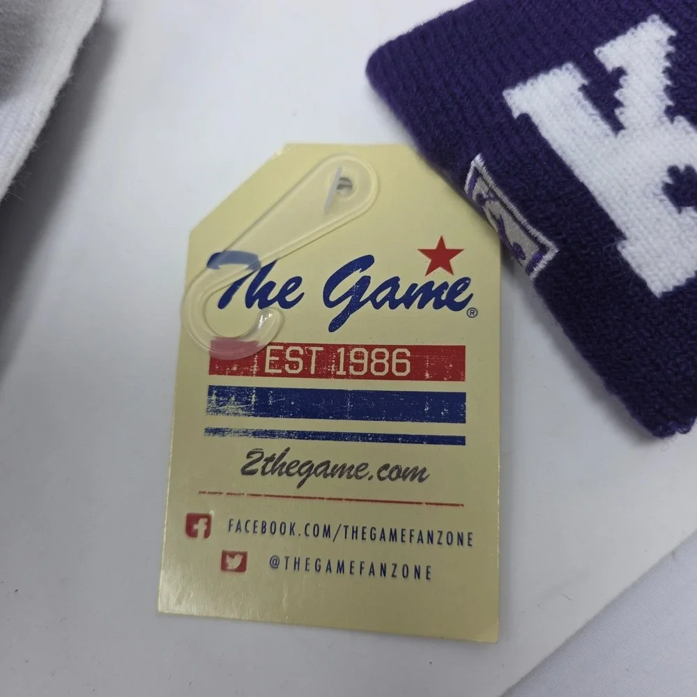 The Game Scarf & Headband Women OS Purple Kansas State Wildcats Knit Acrylic